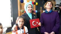 Emine Erdoğan, öğrencilerle kurabiye yaptı - ANKARA
