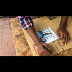 making of photo frame out of carboard