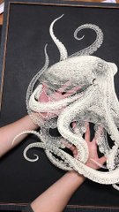 Insanely Detailed Paper Art Octopus