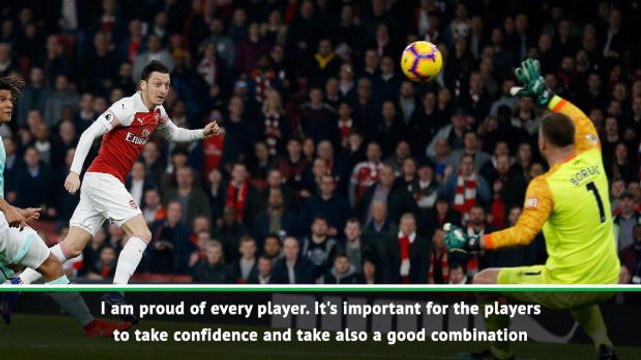 Emery praises Arsenal team performance as Ozil shines
