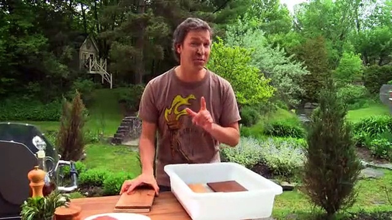 Wood plank grilling