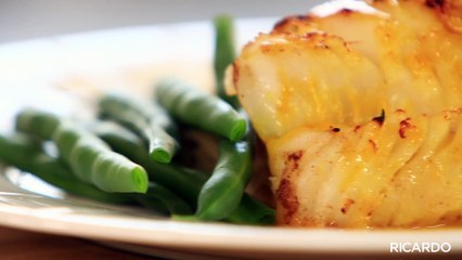 Mustard-glazed fish