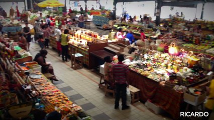 Marché de Fort-de-France : épices pour la sauce chien