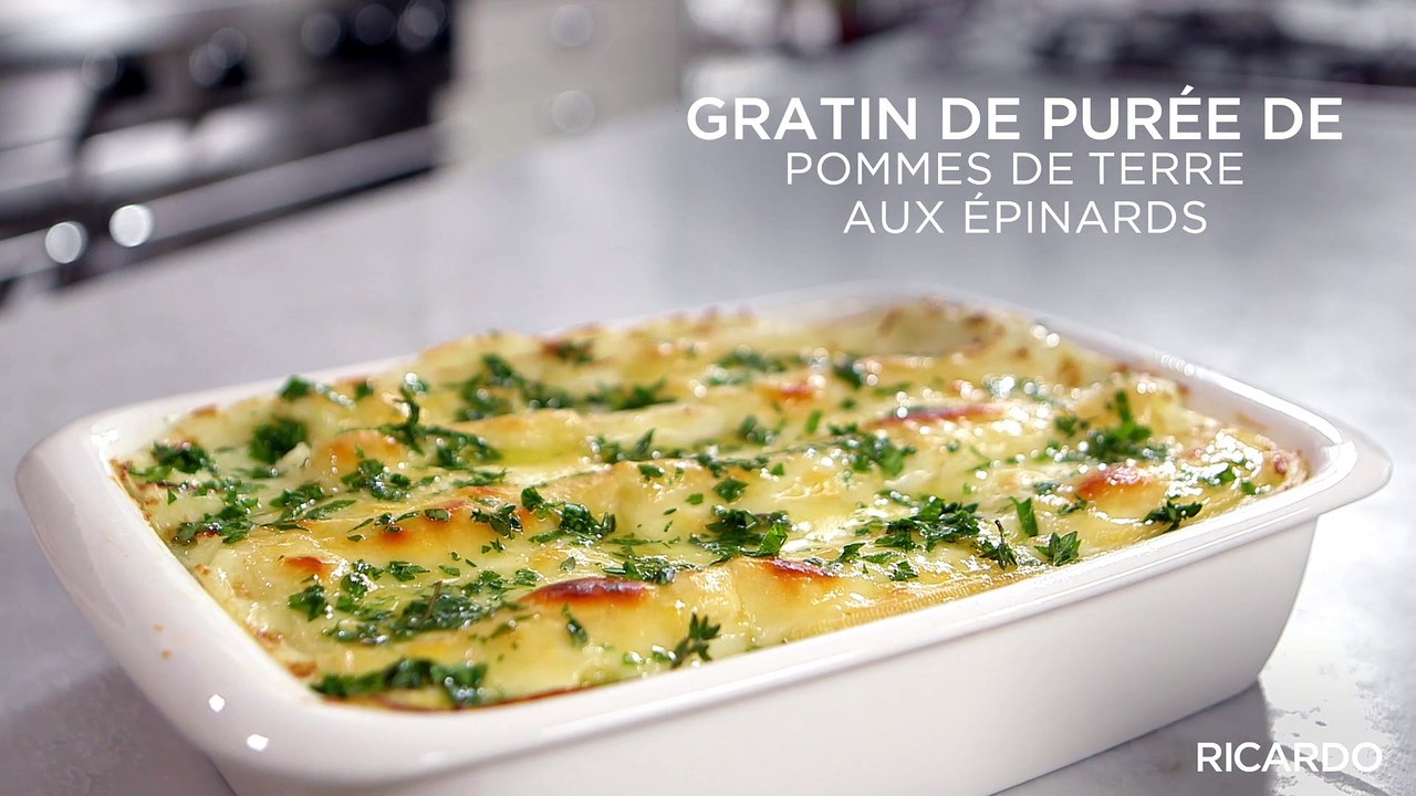 Gratin De Puree De Pommes De Terre Aux Epinards Video Dailymotion