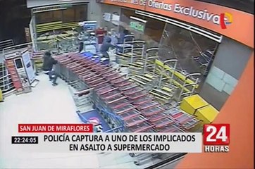 Capturan a implicado en robo a supermercado de SJM