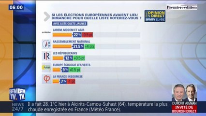 Européennes: une liste "gilets jaunes" ne recueillerait que 3% des voix selon un sondage