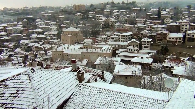 Safranbolu konakları beyaza büründü - KARABÜK