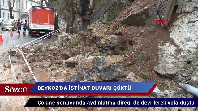 İstanbul’da istinat duvarı çöktü