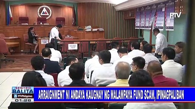 Arraignment ni Andaya kaugnay ng Malampaya Fund scam, ipinagpaliban