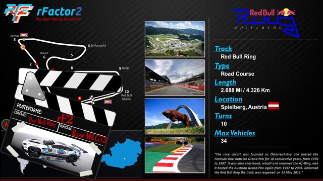 Tour de piste au Red Bull Ring en Bmw M6 GT3 sur Rfactor 2