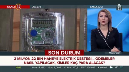 2 milyon 22 bin haneye elektrik desteği geliyor