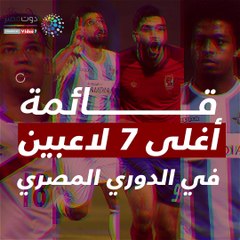 شاهد فى دقيقة.. قائمة بأغلى 7 لاعبين فى الدورى المصرى