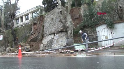 İstanbul- Beykoz'da İstinat Duvarı Çöktü 2