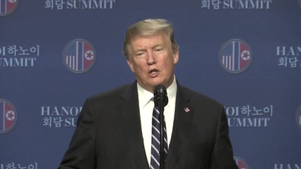 북미정상회담 '합의 실패'...트럼프 대통령 기자회견 / YTN