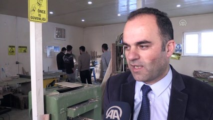 Kuruyan ağaçları sanat eserine dönüştürüyorlar - VAN