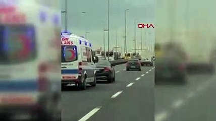 Magandanın ambulansa yol vermeme inadı 'pes' dedirtti!