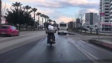 Sırtına Bağladığı Kazanla Sokak Köpeklerine Yemek Taşıyor