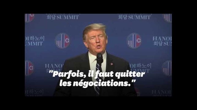 Trump justifie l'échec de l'accord avec Kim Jong Un à Hanoï