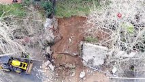 Beykoz'da İstinat Duvarı Çöktü