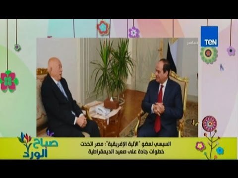 صباح الورد | - تفاصيل لقاء السيسي مع عضو الالية الافريقية حول الديموقراطية فى مصر