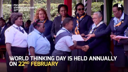 The First Lady Joins Kenya Girl Guides To Celebrate World Thinking Day