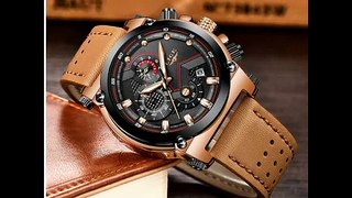 Reloje 2019 LIGE Men Watch Male Leather Automatic date Quartz | Luxury Brand Waterproof