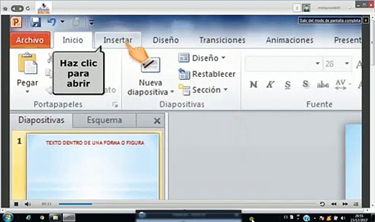 15-INSERTARTEXTOEN UNA FORMA