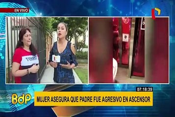 Download Video: Mujer que impidió ingreso a hombre con su bebé a ascensor pide disculpas