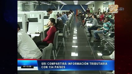 SRI compartirá información tributaria con 154 países