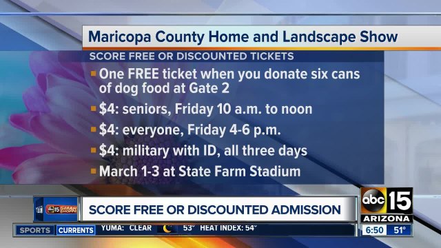 Freebies and discounts for the Maricopa County Home and Landscape Show