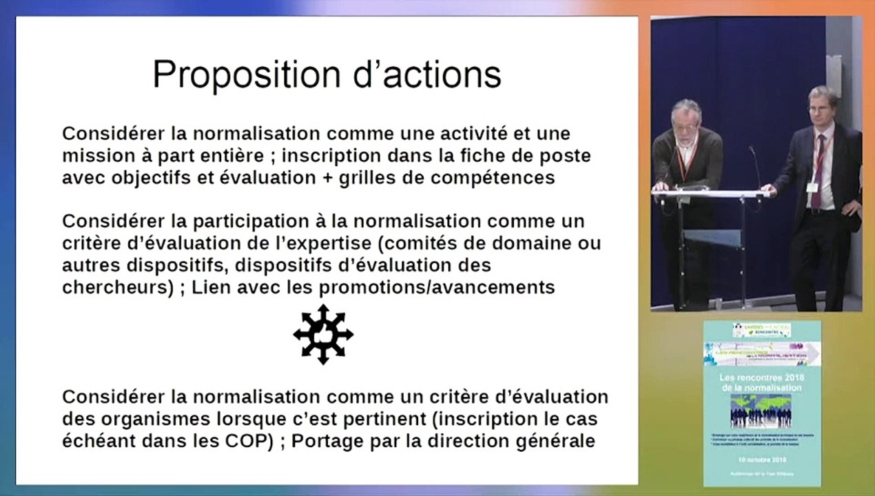 Comment valoriser l'investissement en normalisation et mobiliser l'expertise existante pour la normalisation ?