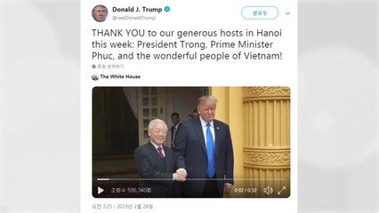 트위터에 인사 남긴 트럼프 "땡큐, 베트남" / YTN