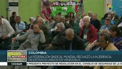 Colombia: Federación Sindical Mundial rechaza injerencia en Venezuela