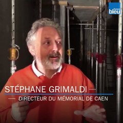 Mémorial de Caen : visite de chantier dans la future salle immersive avec le directeur du musée