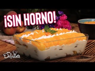 Como preparar carlota de durazno (postre frío)