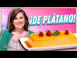 Cómo hacer flan, ¡sin horno y sin huevo! Receta de flan de plátano