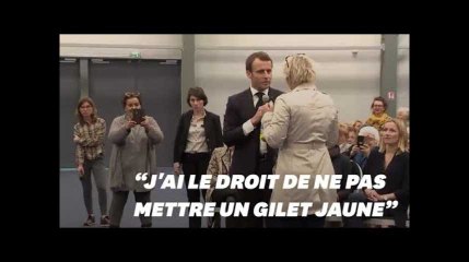 Invité-surprise au débat de Schiappa, Macron explique pourquoi il refuse de mettre un gilet jaune