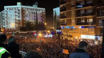 Valencia-Betis: La celebración del pase a la final desde el balcón de Mestalla