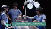 HoloLens 2.0 permite que a manipulação de hologramas pareça interagir com objetos no mundo real