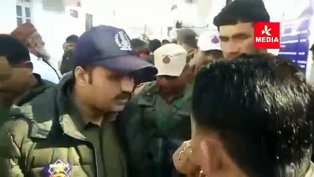 Police helping injured Border Civilians