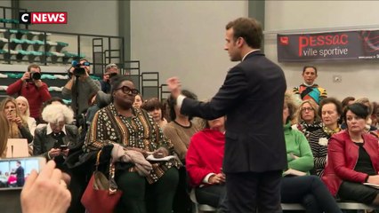 Gironde : Emmanuel Macron face aux femmes