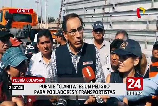 Cañete: pobladores y transportistas en peligro ante posible colapso del puente Clarita