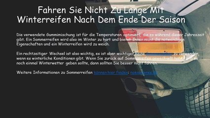 Fahren Sie Nicht Zu Lange Mit Winterreifen Nach Dem Ende Der Saison