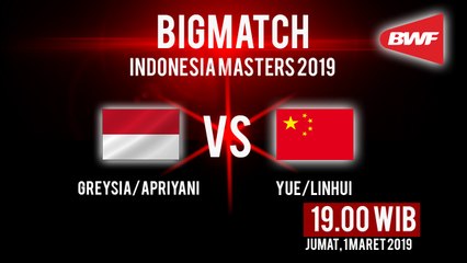 Jadwal Pertandingan  German Open 2019, Greysia/Apriyani Berhadapan dengan Wakil China Malam Ini