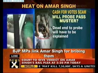 Cash for vote scam: Amar Singh out of court