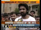 Students at Osmania University clash with police