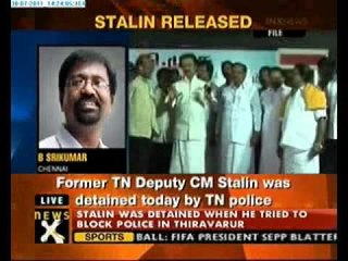 DMK leader M K Stalin detained, released
