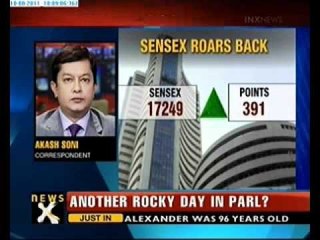 Markets rebound: Sensex up 398 pts in early trade