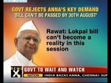 Govt rejects Anna's key demand