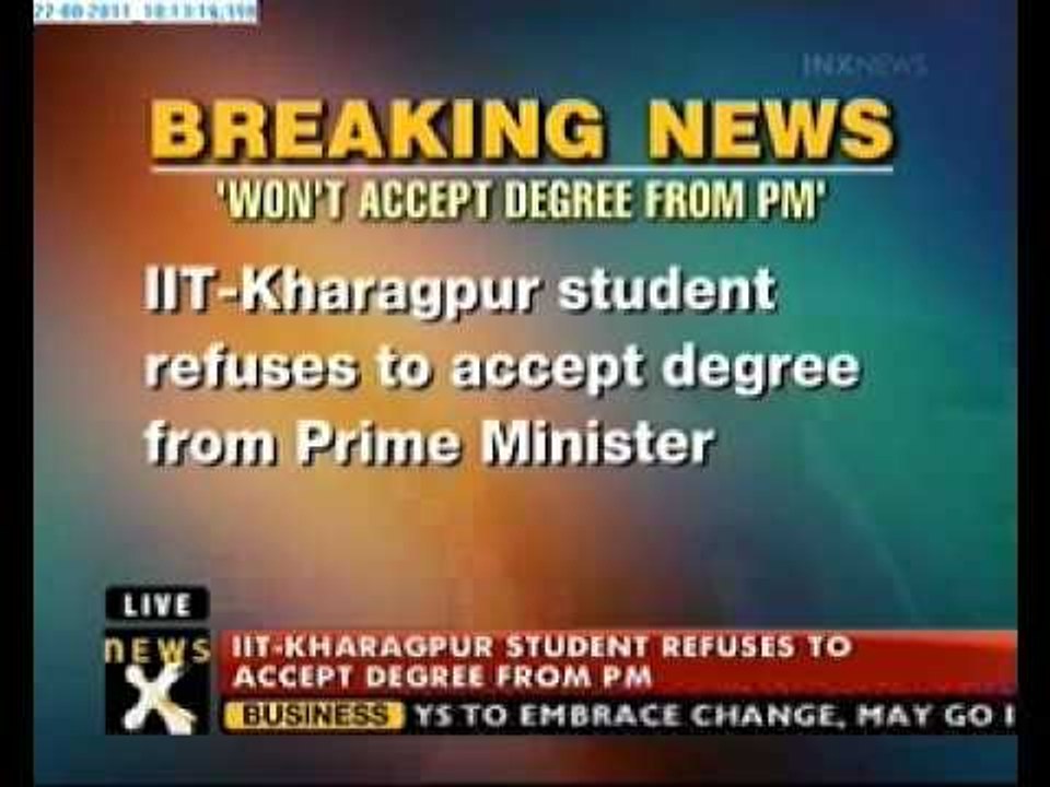 IIT-student refuses to accept degree from PM